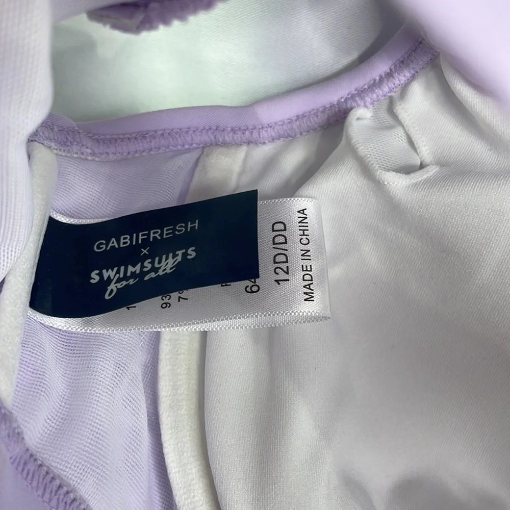 Gabifresh x swimsuits for all lavender swim top